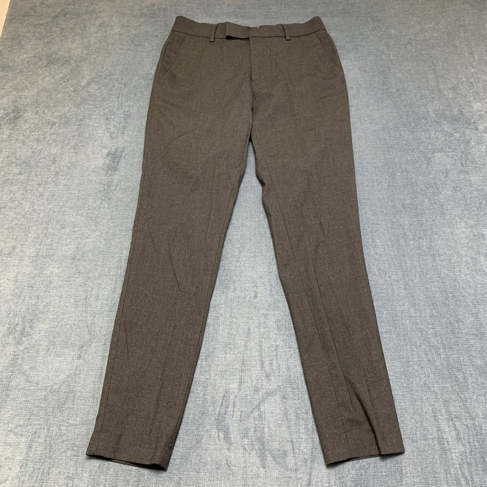 Asos Design Dress Pants Mens 30x30 Gray Stretch Business Career Oxford Classic